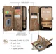 CaseMe C30 Apple iPhone 17 Pro Hoesje Pasjeshouder Book Case Bruin afbeelding 3