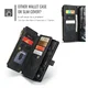 CaseMe C30 Apple iPhone 17 Pro Max Hoesje Pasjeshouder Book Case Zwart afbeelding 9