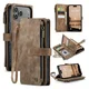 CaseMe C30 Apple iPhone 17 Pro Max Hoesje Pasjeshouder Book Case Bruin afbeelding 2