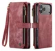 CaseMe C30 Apple iPhone 17 Pro Max Hoesje Pasjeshouder Book Case Rood