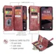 CaseMe C30 Apple iPhone 17 Pro Max Hoesje Pasjeshouder Book Case Rood afbeelding 3