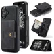 CaseMe JH-01 Apple iPhone 17 Hoesje met Magnetische Kaarthouder Zwart afbeelding 2
