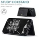 CaseMe JH-01 Apple iPhone 17 Hoesje met Magnetische Kaarthouder Zwart afbeelding 5