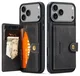 CaseMe JH-01 Apple iPhone 17 Pro Hoesje met Magnetische Kaarthouder Zwart afbeelding 5