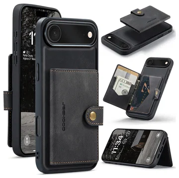 CaseMe JH-01 Apple iPhone Air Hoesje met Magnetische Kaarthouder Zwart