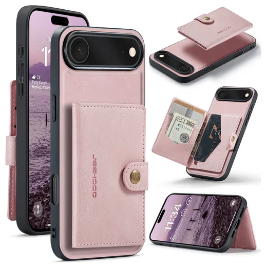 CaseMe JH-01 Apple iPhone Air Hoesje met Magnetische Kaarthouder Roze afbeelding 11