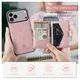 CaseMe JH-01 Apple iPhone 17 Pro Max Hoesje met Magnetische Kaarthouder Roze afbeelding 5