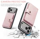 CaseMe JH-01 Apple iPhone 17 Pro Max Hoesje met Magnetische Kaarthouder Roze afbeelding 7