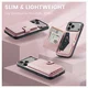 CaseMe JH-01 Apple iPhone 17 Pro Max Hoesje met Magnetische Kaarthouder Roze afbeelding 8