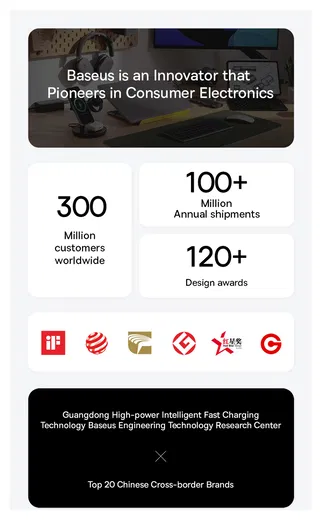 Baseus EnerCore CJ11 67W USB-C Snellader met Ingebouwde USB-C Kabel Zwart afbeelding 12