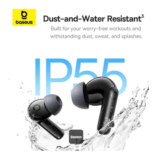 Baseus Bass BP1 Pro Draadloze Bluetooth Oordopjes Noise Cancelling Zwart afbeelding 7