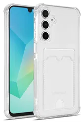 Samsung Galaxy A17 Hoesje Dun TPU met Pasjeshouder Back Cover Transparant afbeelding