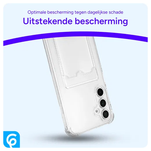 Samsung Galaxy A17 Hoesje Dun TPU met Pasjeshouder Back Cover Transparant afbeelding 2