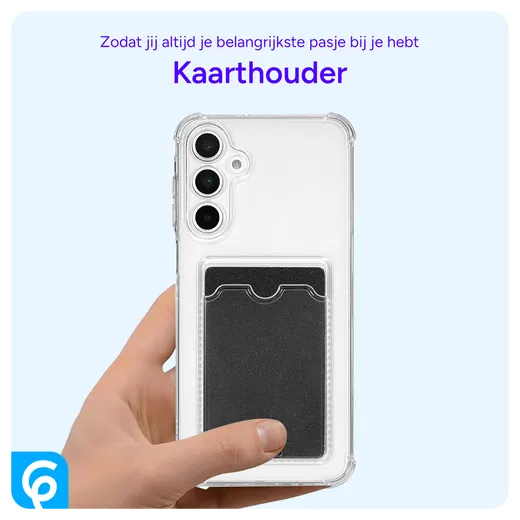 Samsung Galaxy A17 Hoesje Dun TPU met Pasjeshouder Back Cover Transparant afbeelding 4