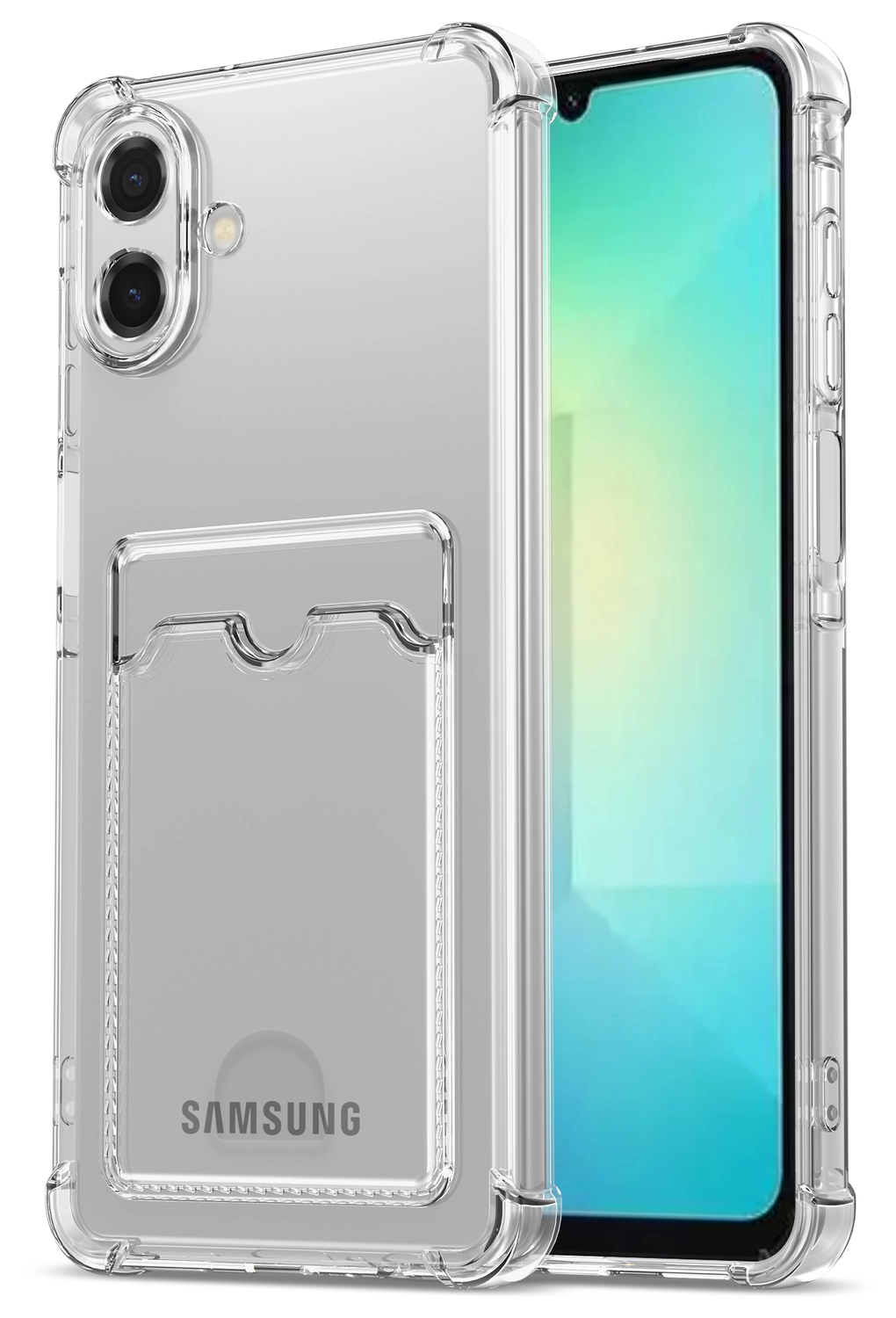 Samsung Galaxy A07 Hoesje Dun TPU met Pasjeshouder Back Cover Transparant afbeelding 1