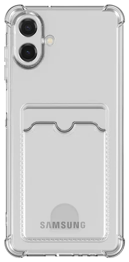 Samsung Galaxy A07 Hoesje Dun TPU met Pasjeshouder Back Cover Transparant afbeelding 3