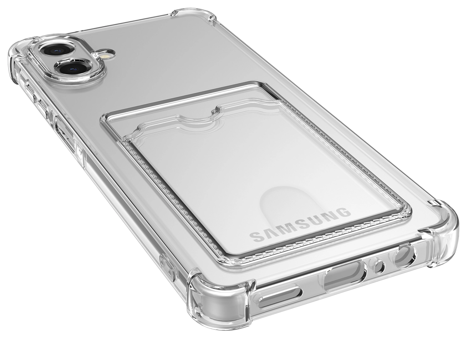 Samsung Galaxy A07 Hoesje Dun TPU met Pasjeshouder Back Cover Transparant afbeelding 5
