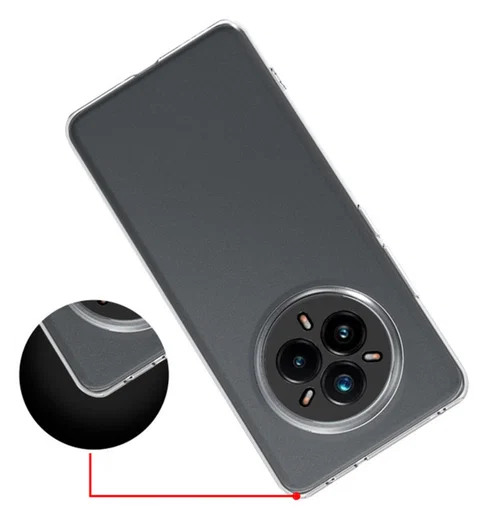 Realme 14 Pro Hoesje Dun TPU Back Cover Transparant afbeelding 4