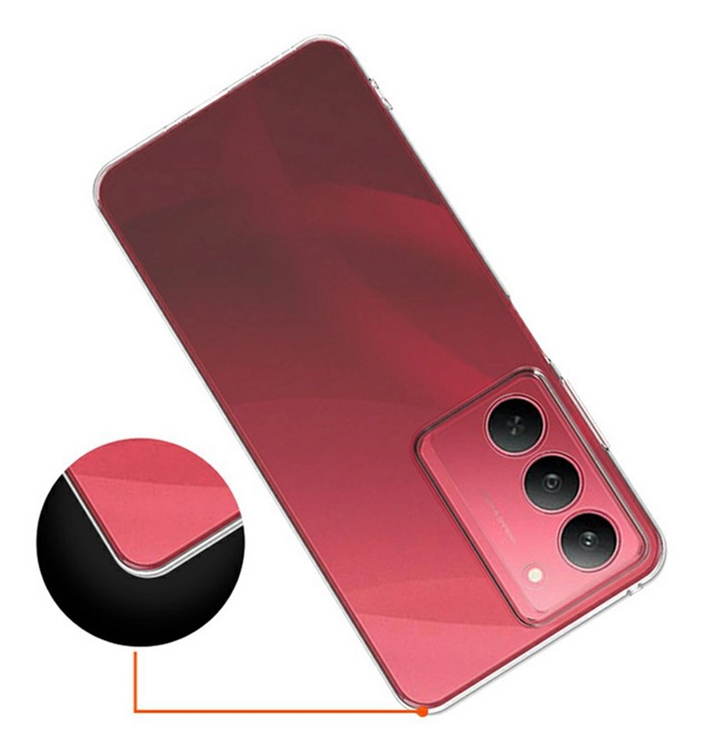 Realme 14X Hoesje Dun TPU Back Cover Transparant afbeelding 4