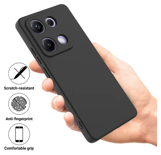 Xiaomi Redmi Note 14S Hoesje Dun TPU Back Cover Matte Zwart afbeelding 2