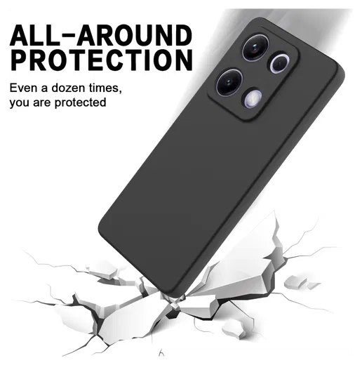 Xiaomi Redmi Note 14S Hoesje Dun TPU Back Cover Matte Zwart afbeelding 3