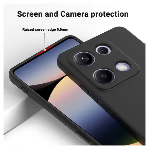 Xiaomi Redmi Note 14S Hoesje Dun TPU Back Cover Matte Zwart afbeelding 4