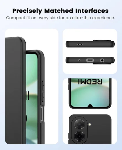 Xiaomi Redmi A5 Hoesje Dun TPU Back Cover Matte Zwart afbeelding 3