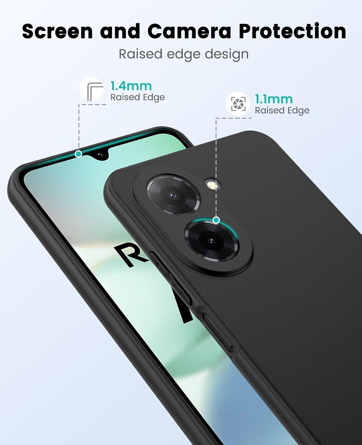 Xiaomi Redmi A5 Hoesje Dun TPU Back Cover Matte Zwart afbeelding 5