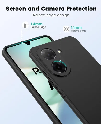 Xiaomi Redmi A5 Hoesje Dun TPU Back Cover Matte Zwart afbeelding 5