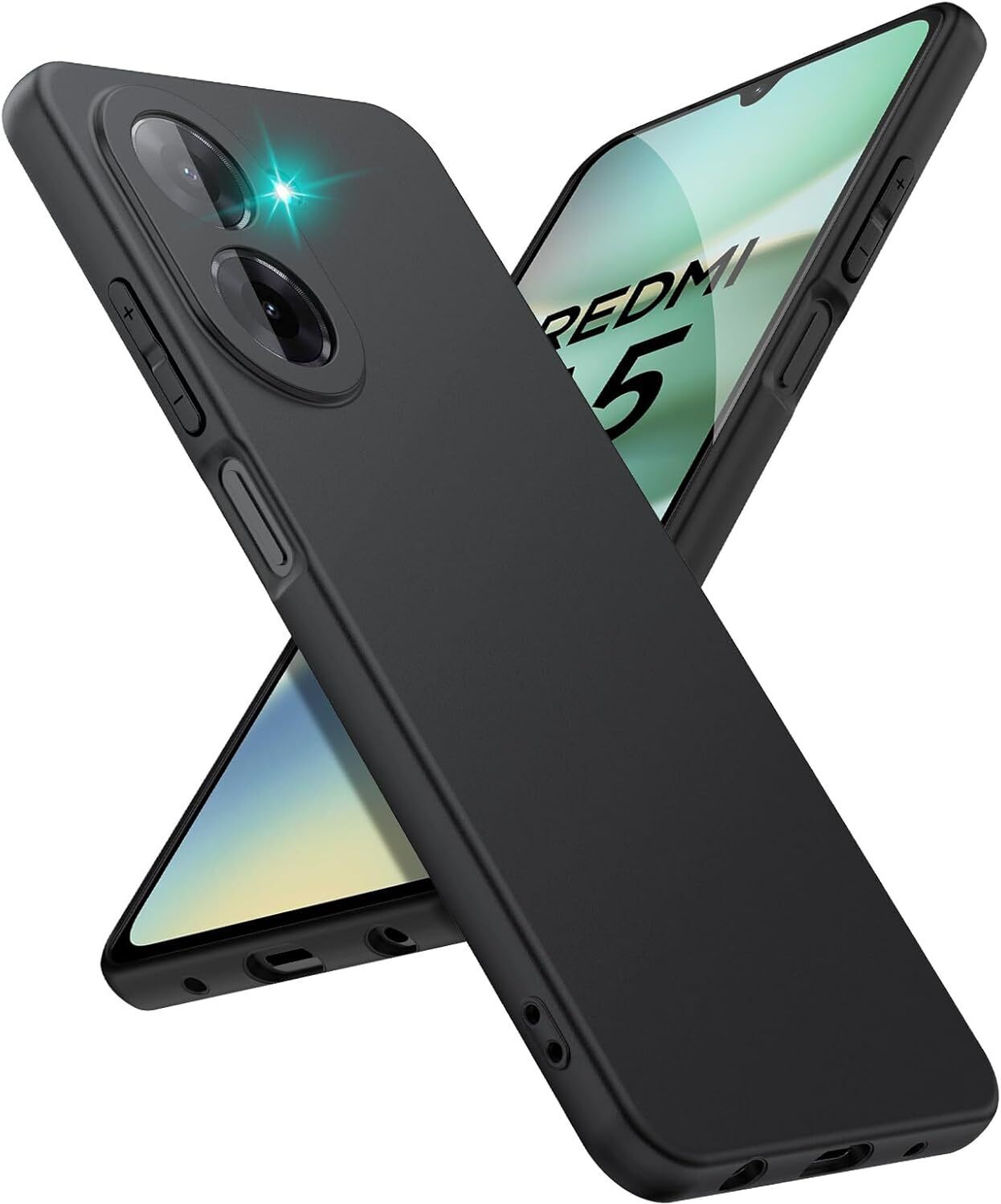 Xiaomi Redmi A5 Hoesje Dun TPU Back Cover Matte Zwart afbeelding 1