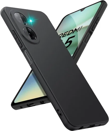 Xiaomi Redmi A5 Hoesje Dun TPU Back Cover Matte Zwart afbeelding 1