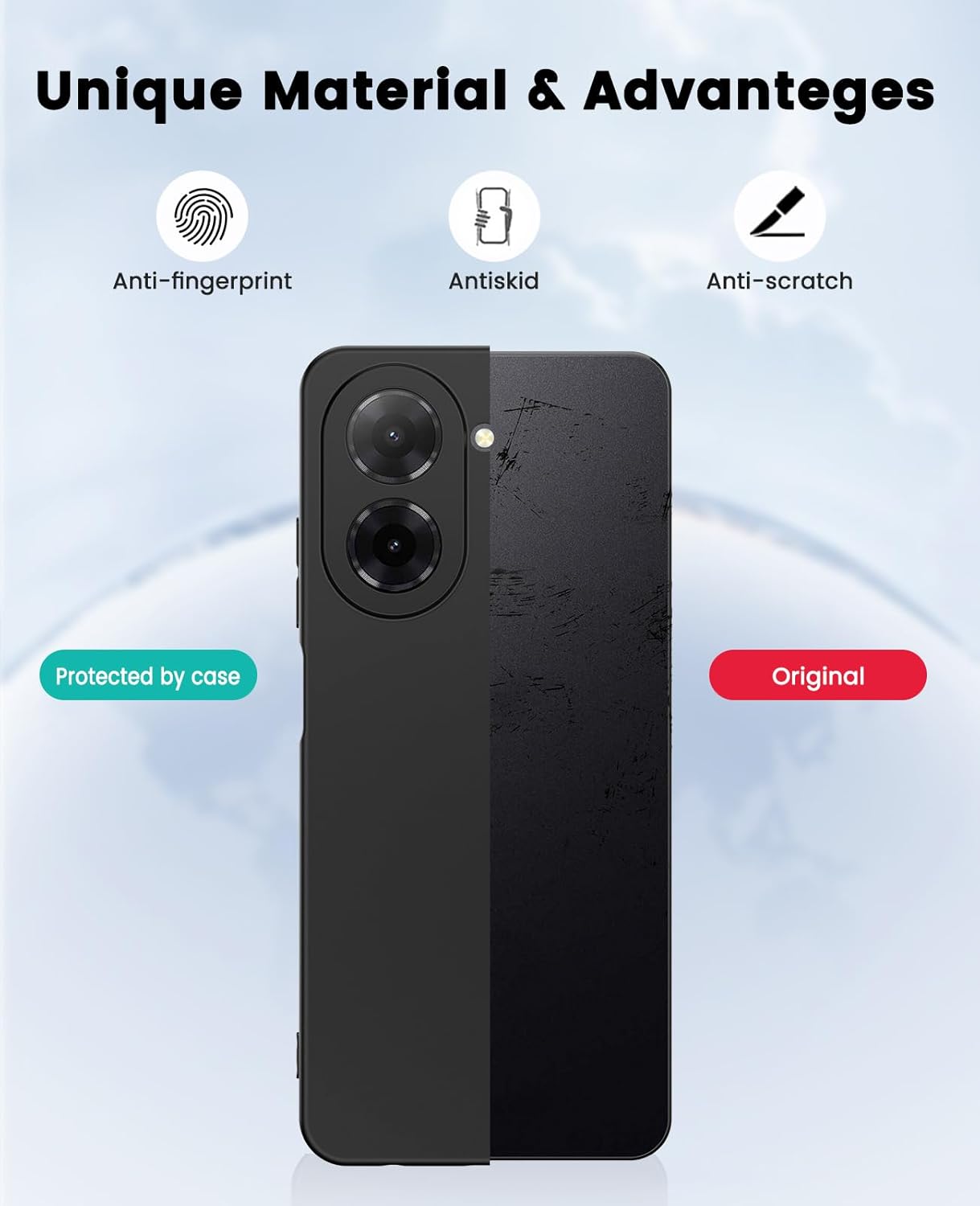 Xiaomi Redmi A5 Hoesje Dun TPU Back Cover Matte Zwart afbeelding 8