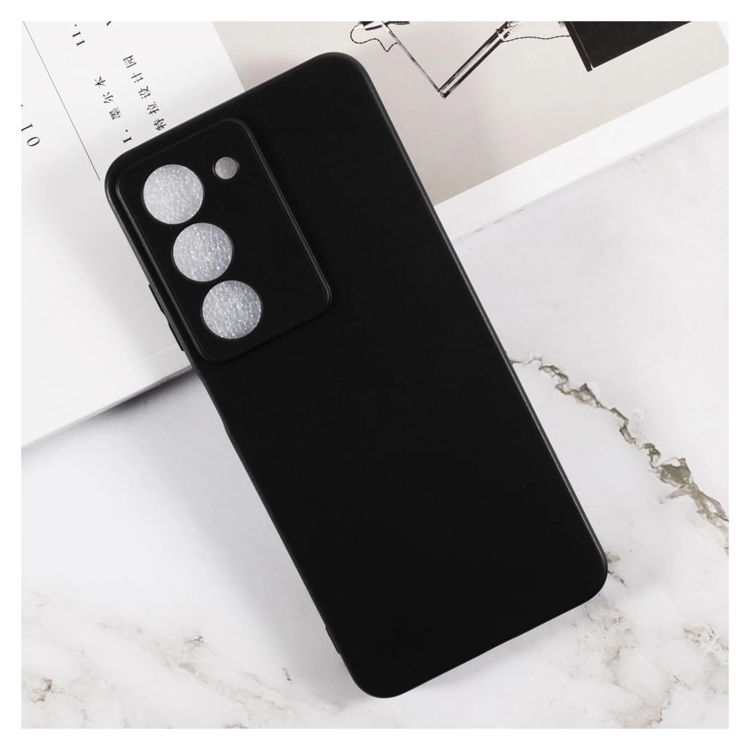 Realme 14X Hoesje Dun TPU Back Cover Matte Zwart afbeelding 4