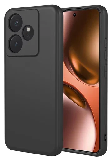 Realme GT 7 Hoesje Dun TPU Back Cover Matte Zwart afbeelding 2