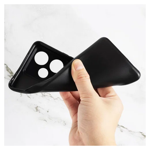 Realme GT 7 Hoesje Dun TPU Back Cover Matte Zwart afbeelding 3