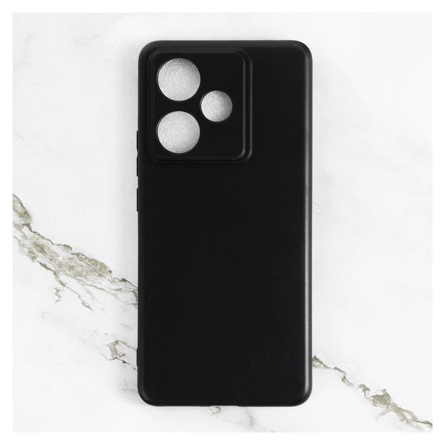 Realme GT 7T Hoesje Dun TPU Back Cover Matte Zwart afbeelding 2