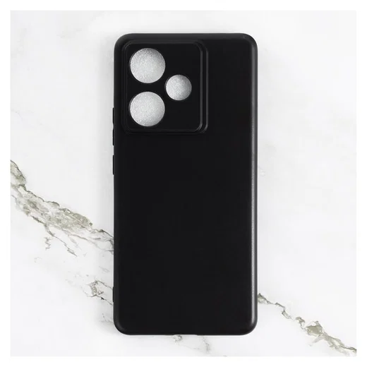 Realme GT 7T Hoesje Dun TPU Back Cover Matte Zwart afbeelding 2