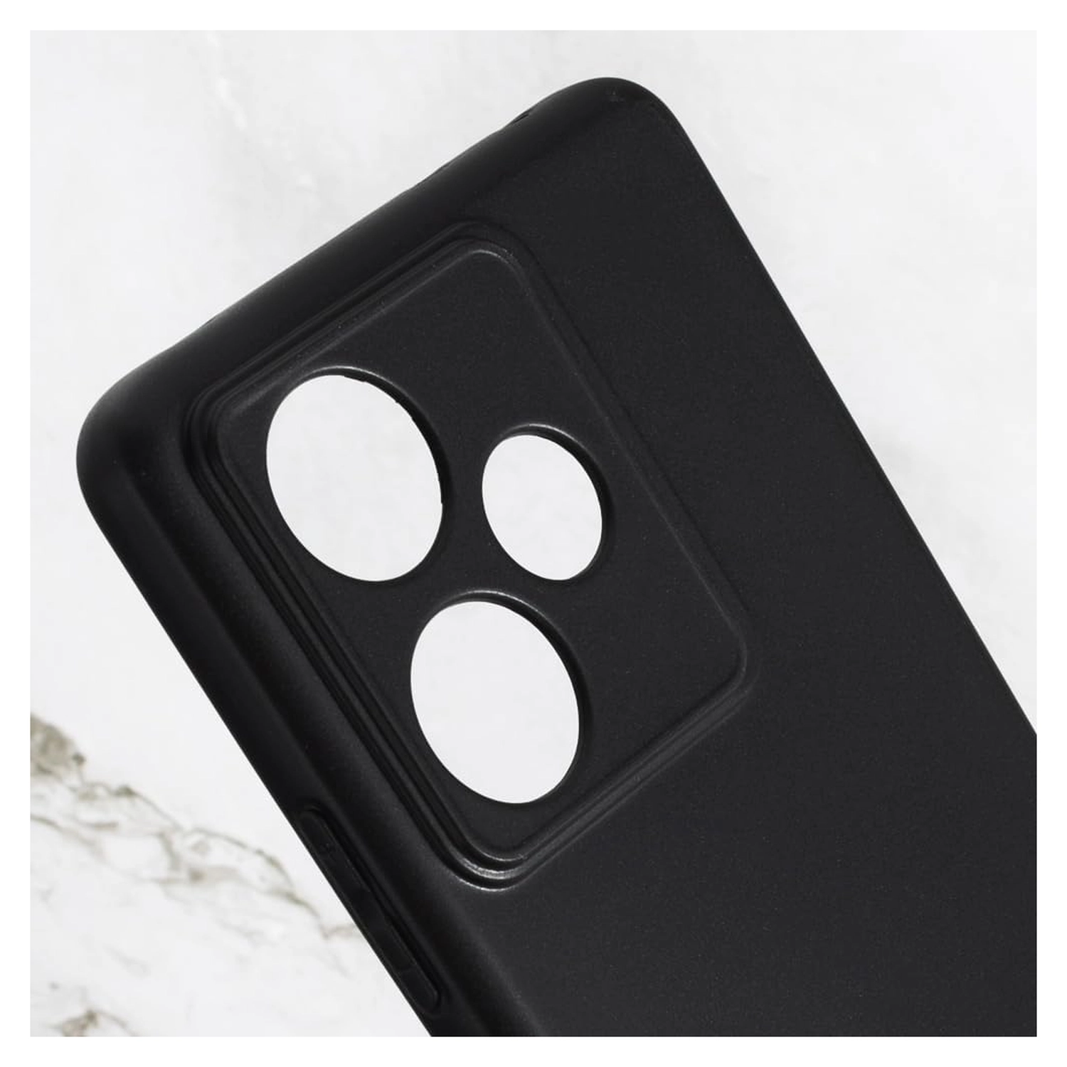 Realme GT 7T Hoesje Dun TPU Back Cover Matte Zwart afbeelding 4