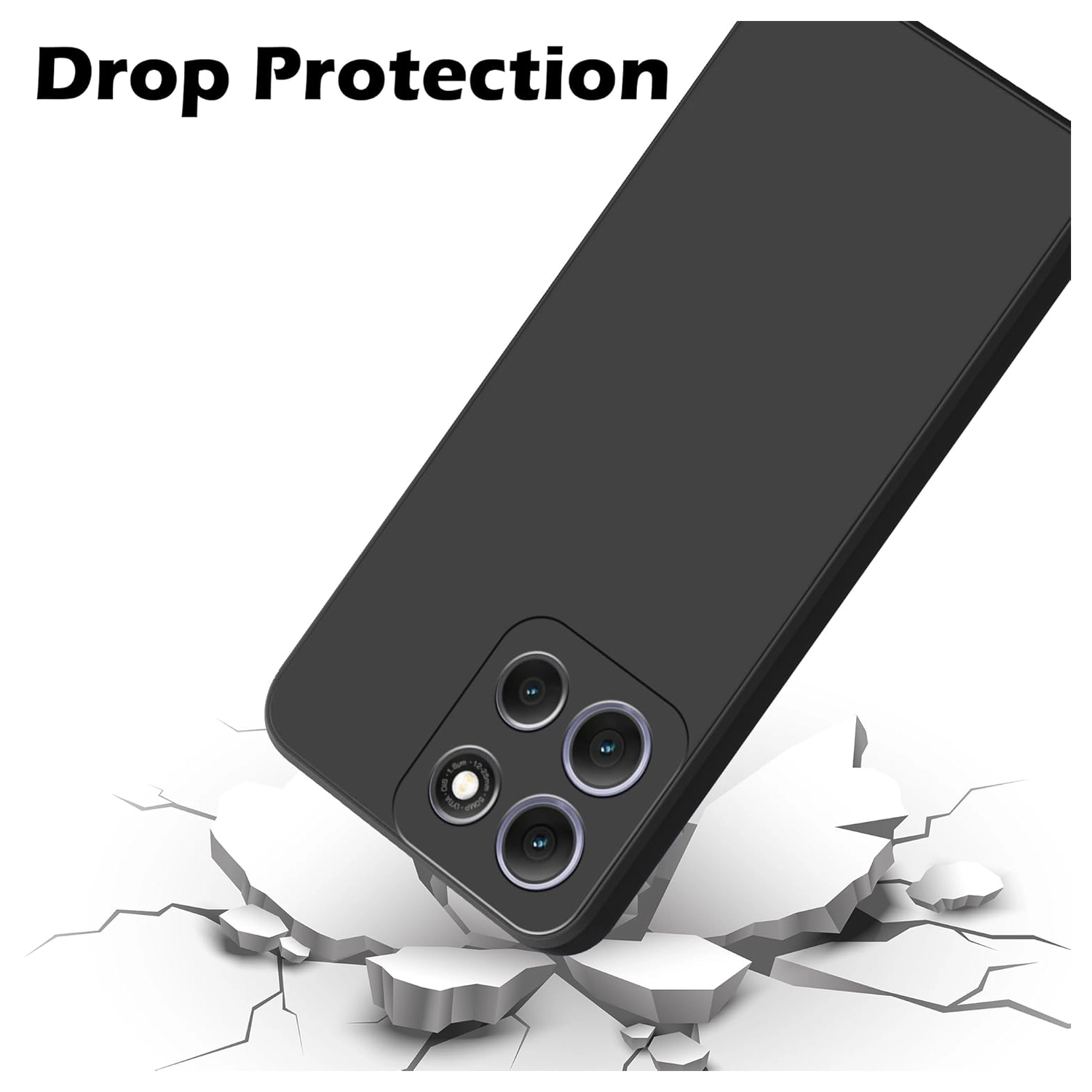 Motorola Moto G86 Hoesje Dun TPU Back Cover Matte Zwart afbeelding 2