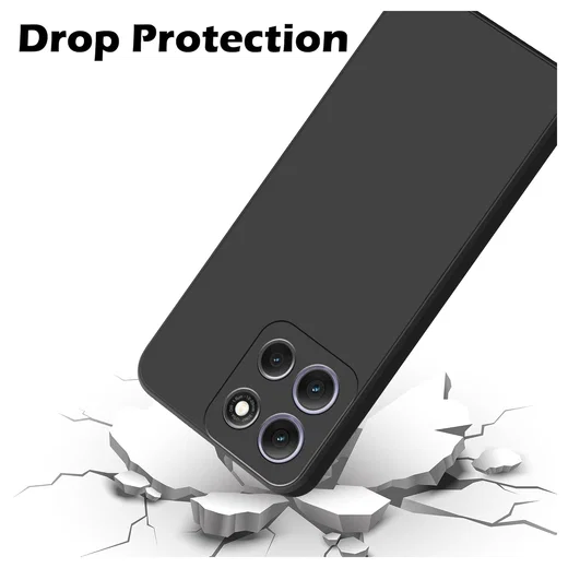 Motorola Moto G86 Hoesje Dun TPU Back Cover Matte Zwart afbeelding 2