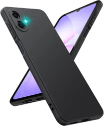 Samsung Galaxy A07 Hoesje Dun TPU Back Cover Matte Zwart afbeelding