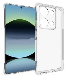 Xiaomi Redmi Note 14S Hoesje Schokbestendig en Dun TPU Back Cover Transparant afbeelding