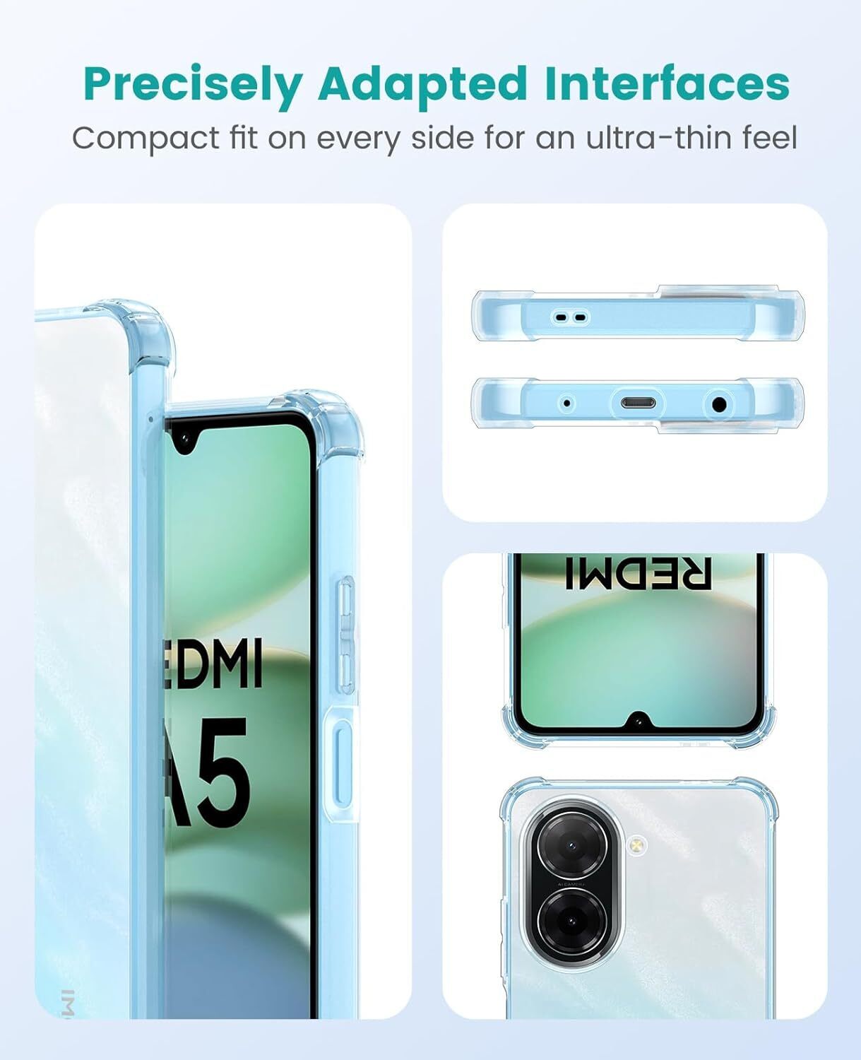 Xiaomi Redmi A5 Hoesje Schokbestendig en Dun TPU Back Cover Transparant afbeelding 6