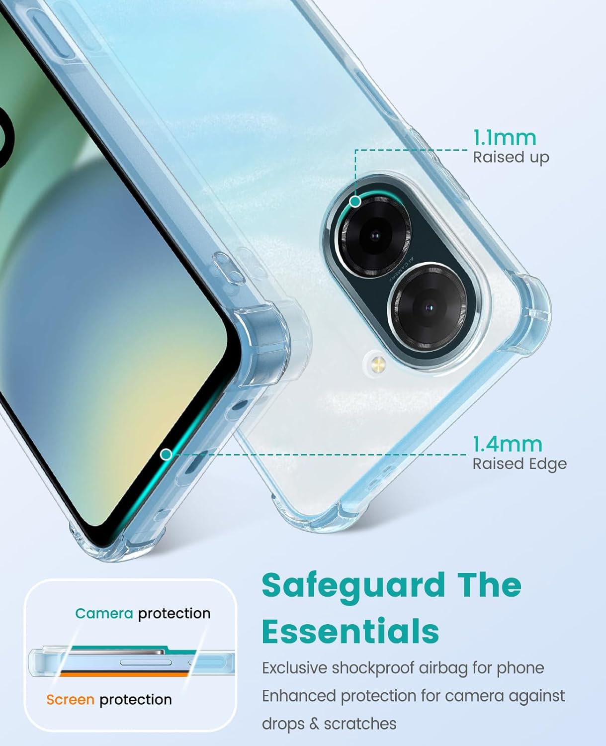 Xiaomi Redmi A5 Hoesje Schokbestendig en Dun TPU Back Cover Transparant afbeelding 4