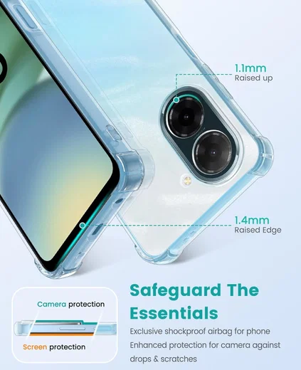 Xiaomi Redmi A5 Hoesje Schokbestendig en Dun TPU Back Cover Transparant afbeelding 4