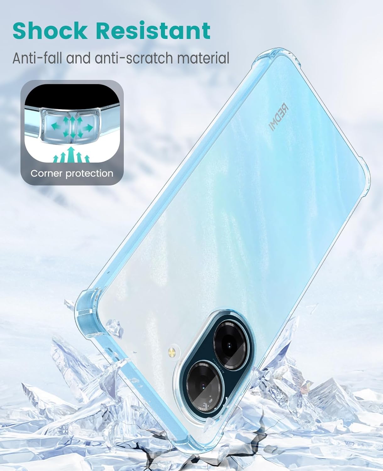 Xiaomi Redmi A5 Hoesje Schokbestendig en Dun TPU Back Cover Transparant afbeelding 2