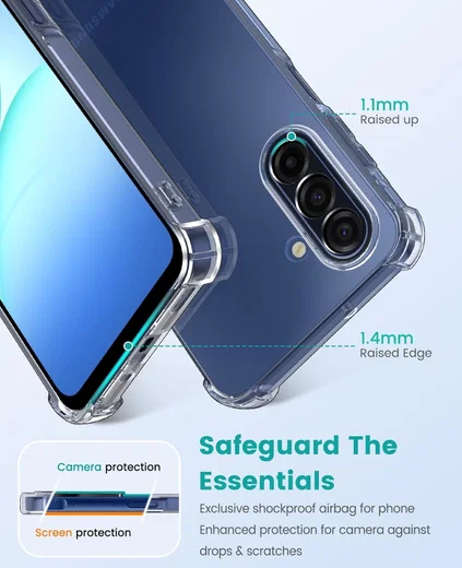 Samsung Galaxy A17 Hoesje Schokbestendig en Dun TPU Back Cover Transparant afbeelding 6