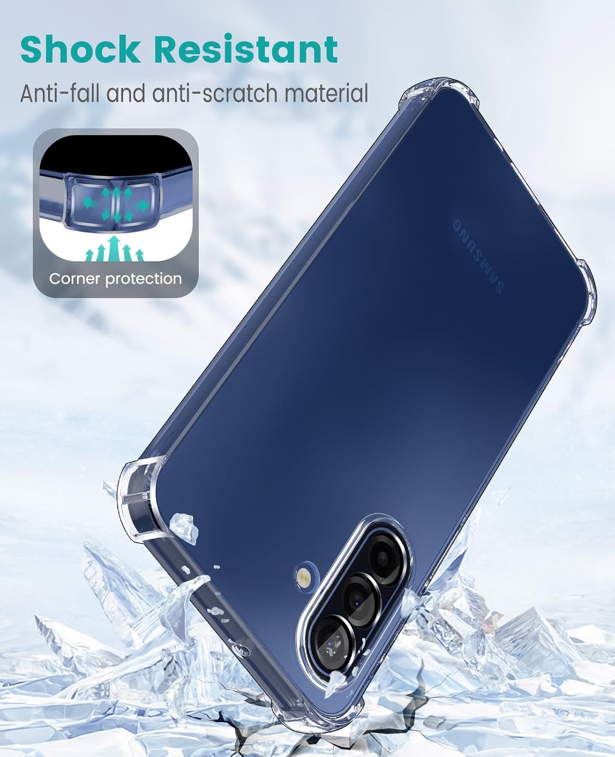Samsung Galaxy A17 Hoesje Schokbestendig en Dun TPU Back Cover Transparant afbeelding 8