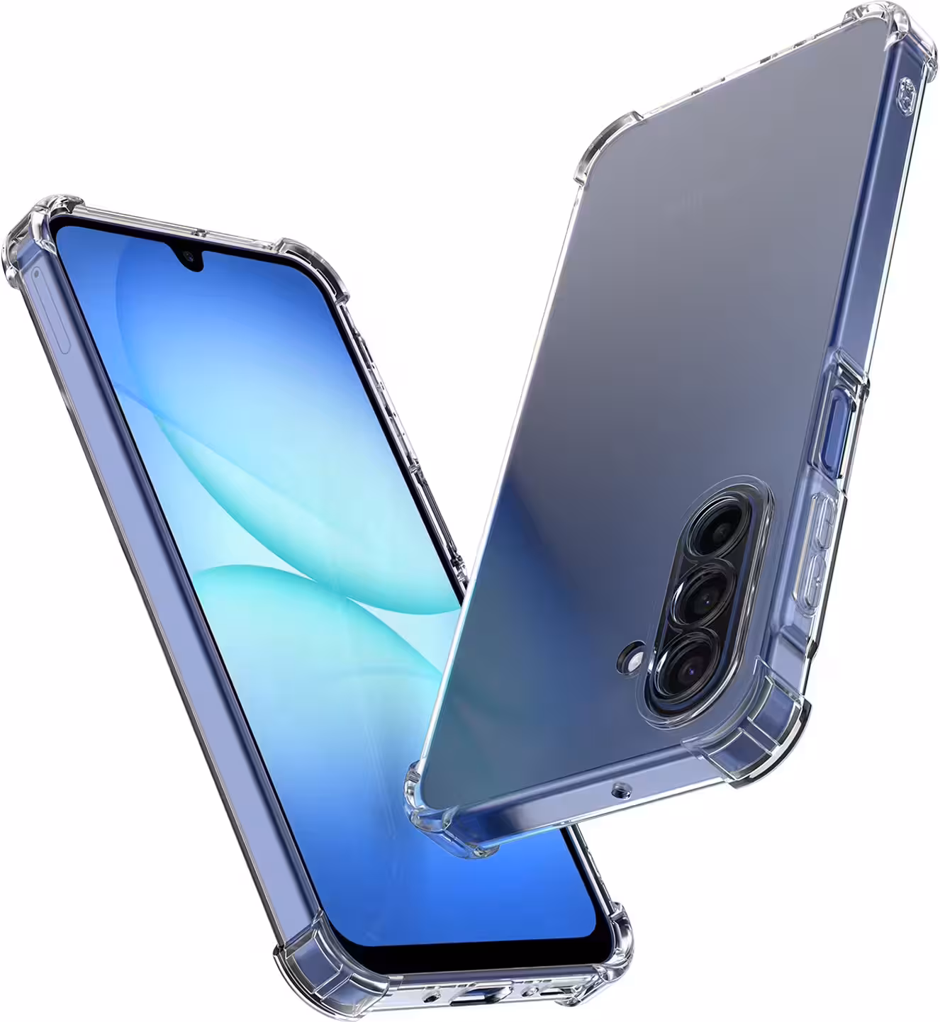 Samsung Galaxy A17 Hoesje Schokbestendig en Dun TPU Back Cover Transparant afbeelding 1