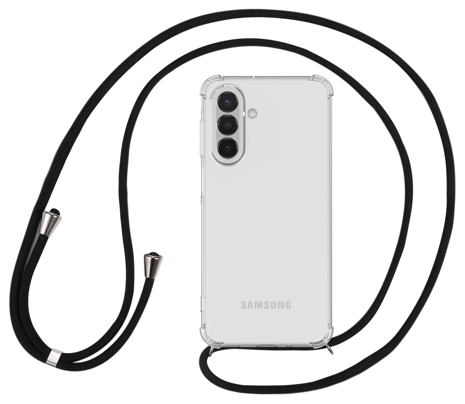 Samsung Galaxy A17 Hoesje met Koord Schokbestendig TPU Transparant afbeelding 1